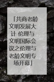 共商老龄文明发展大计 伦理与文明国际会议之伦理与老龄文明专场开幕