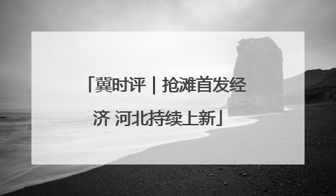 冀时评｜抢滩首发经济 河北持续上新