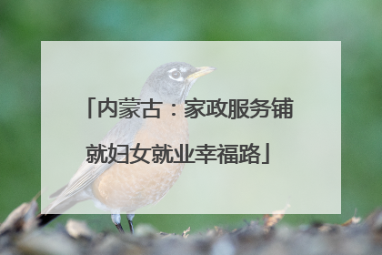 内蒙古：家政服务铺就妇女就业幸福路