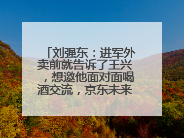 刘强东：进军外卖前就告诉了王兴，想邀他面对面喝酒交流，京东未来会打造一种与美团不同的商业模式