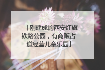 刚建成的西安红旗铁路公园，有商贩占道经营儿童乐园