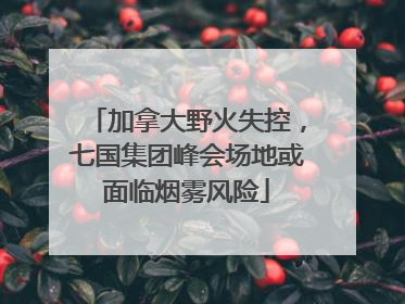 加拿大野火失控，七国集团峰会场地或面临烟雾风险