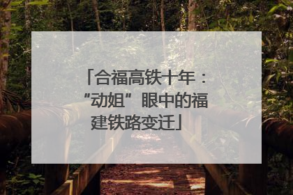 合福高铁十年：“动姐”眼中的福建铁路变迁