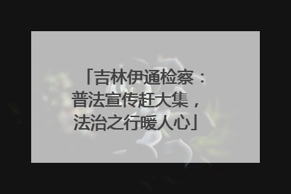 吉林伊通检察：普法宣传赶大集，法治之行暖人心