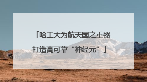 哈工大为航天国之重器打造高可靠“神经元”