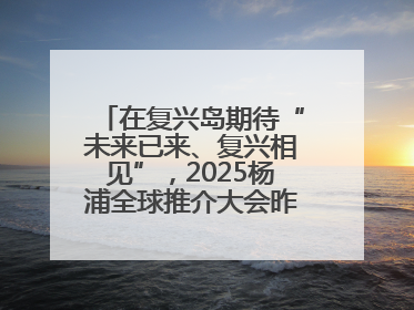在复兴岛期待“未来已来、复兴相见”，2025杨浦全球推介大会昨晚举行