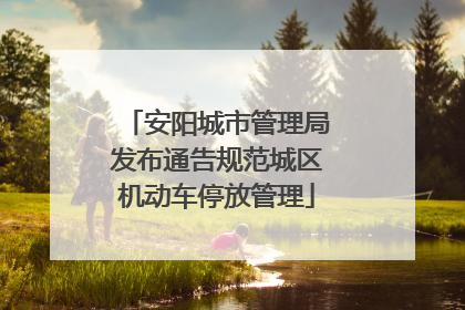 安阳城市管理局发布通告规范城区机动车停放管理