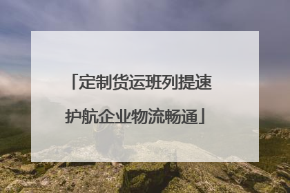 定制货运班列提速 护航企业物流畅通