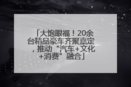 大饱眼福！20余台精品豪车齐聚嘉定，推动“汽车+文化+消费”融合