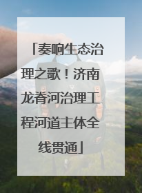 奏响生态治理之歌！济南龙脊河治理工程河道主体全线贯通