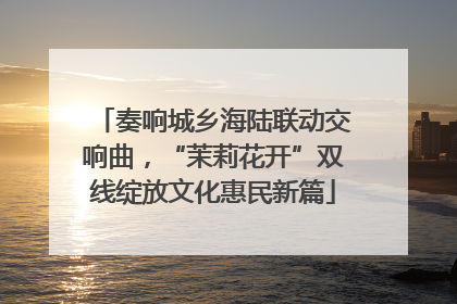 奏响城乡海陆联动交响曲，“茉莉花开”双线绽放文化惠民新篇