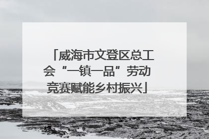 威海市文登区总工会“一镇一品”劳动竞赛赋能乡村振兴
