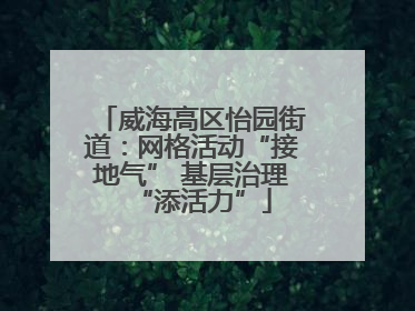 威海高区怡园街道：网格活动“接地气” 基层治理“添活力”