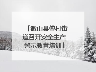 微山县傅村街道召开安全生产警示教育培训