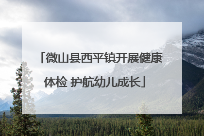 微山县西平镇开展健康体检 护航幼儿成长