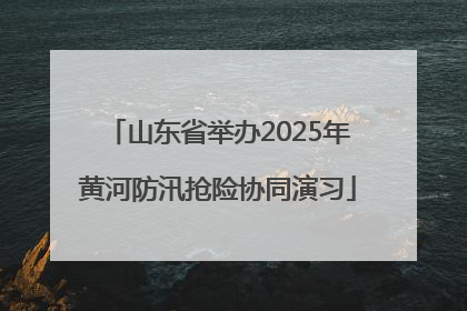 山东省举办2025年黄河防汛抢险协同演习