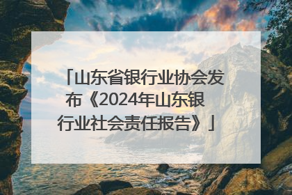 山东省银行业协会发布《2024年山东银行业社会责任报告》