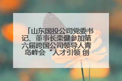 山东国投公司党委书记、董事长栾健参加第六届跨国公司领导人青岛峰会“人才引领 创新驱动”人力资源高质量发展对话会