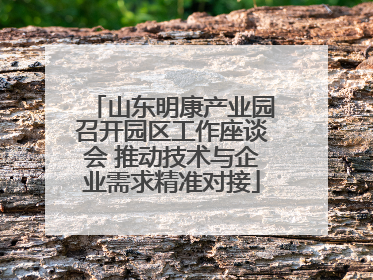 山东明康产业园召开园区工作座谈会 推动技术与企业需求精准对接