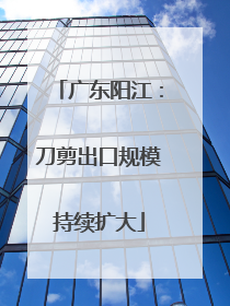 广东阳江：刀剪出口规模持续扩大