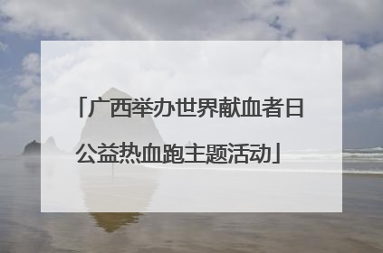 广西举办世界献血者日公益热血跑主题活动