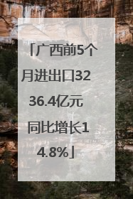 广西前5个月进出口3236.4亿元 同比增长14.8%