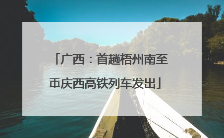广西：首趟梧州南至重庆西高铁列车发出