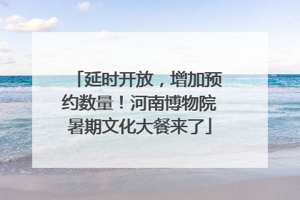 延时开放，增加预约数量！河南博物院暑期文化大餐来了