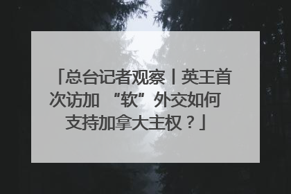 总台记者观察丨英王首次访加 “软”外交如何支持加拿大主权？