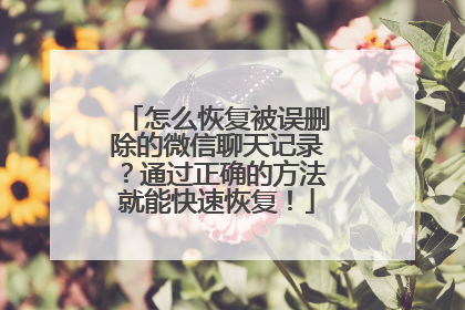 怎么恢复被误删除的微信聊天记录？通过正确的方法就能快速恢复！