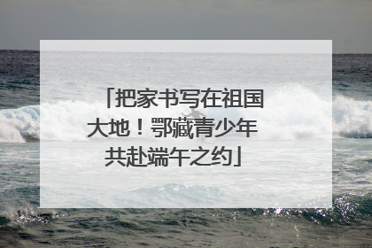 把家书写在祖国大地！鄂藏青少年共赴端午之约
