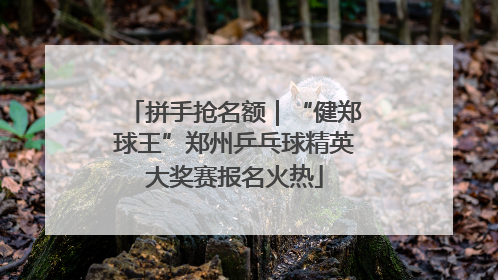拼手抢名额｜“健郑球王”郑州乒乓球精英大奖赛报名火热