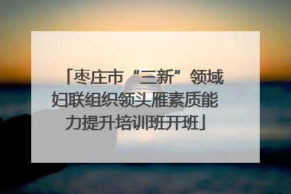 枣庄市“三新”领域妇联组织领头雁素质能力提升培训班开班
