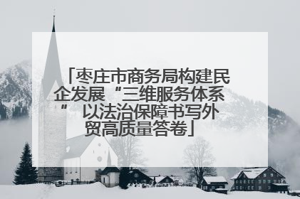 枣庄市商务局构建民企发展“三维服务体系” 以法治保障书写外贸高质量答卷