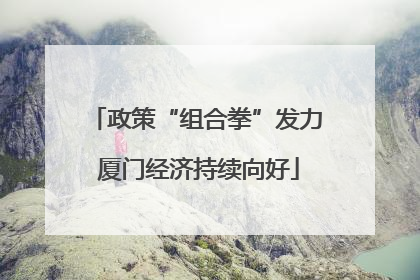 政策“组合拳”发力 厦门经济持续向好