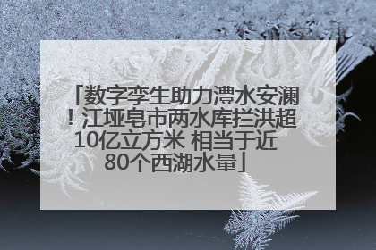 数字孪生助力澧水安澜！江垭皂市两水库拦洪超10亿立方米 相当于近80个西湖水量