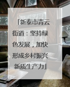 新泰市青云街道：坚持绿色发展，加快形成乡村振兴新质生产力