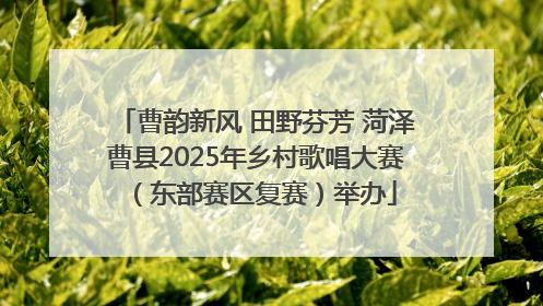 曹韵新风 田野芬芳 菏泽曹县2025年乡村歌唱大赛（东部赛区复赛）举办