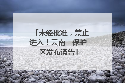 未经批准，禁止进入！云南一保护区发布通告