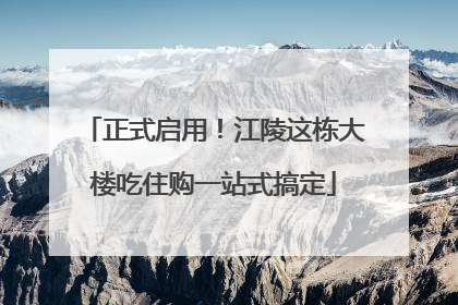 正式启用！江陵这栋大楼吃住购一站式搞定