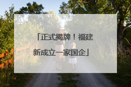 正式揭牌！福建新成立一家国企