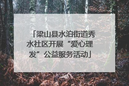 梁山县水泊街道秀水社区开展“爱心理发”公益服务活动