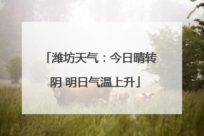 潍坊天气：今日晴转阴 明日气温上升