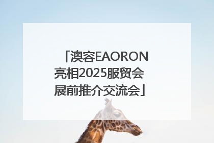 澳容EAORON亮相2025服贸会展前推介交流会