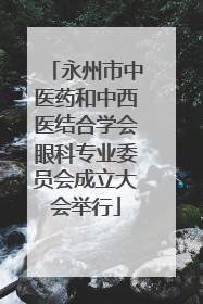 永州市中医药和中西医结合学会眼科专业委员会成立大会举行