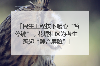 民生工程按下暖心“暂停键”，花堤社区为考生筑起“静音屏障”