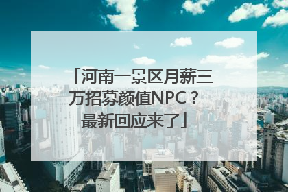 河南一景区月薪三万招募颜值NPC？最新回应来了