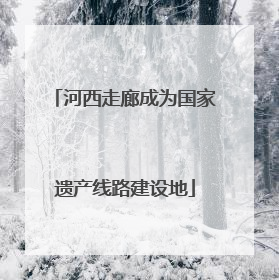 河西走廊成为国家遗产线路建设地