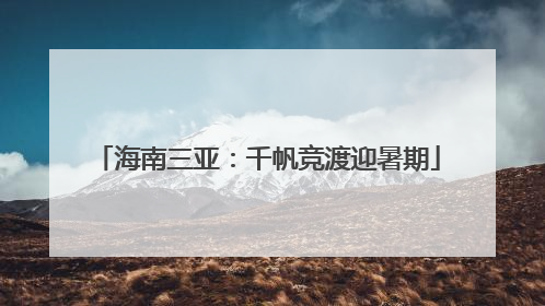 海南三亚：千帆竞渡迎暑期