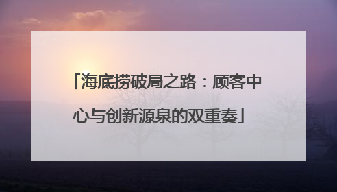 海底捞破局之路：顾客中心与创新源泉的双重奏